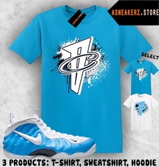 Shirt Matching Foamposite Pro University Blue Match Sneaker Number 1 Cent Penny