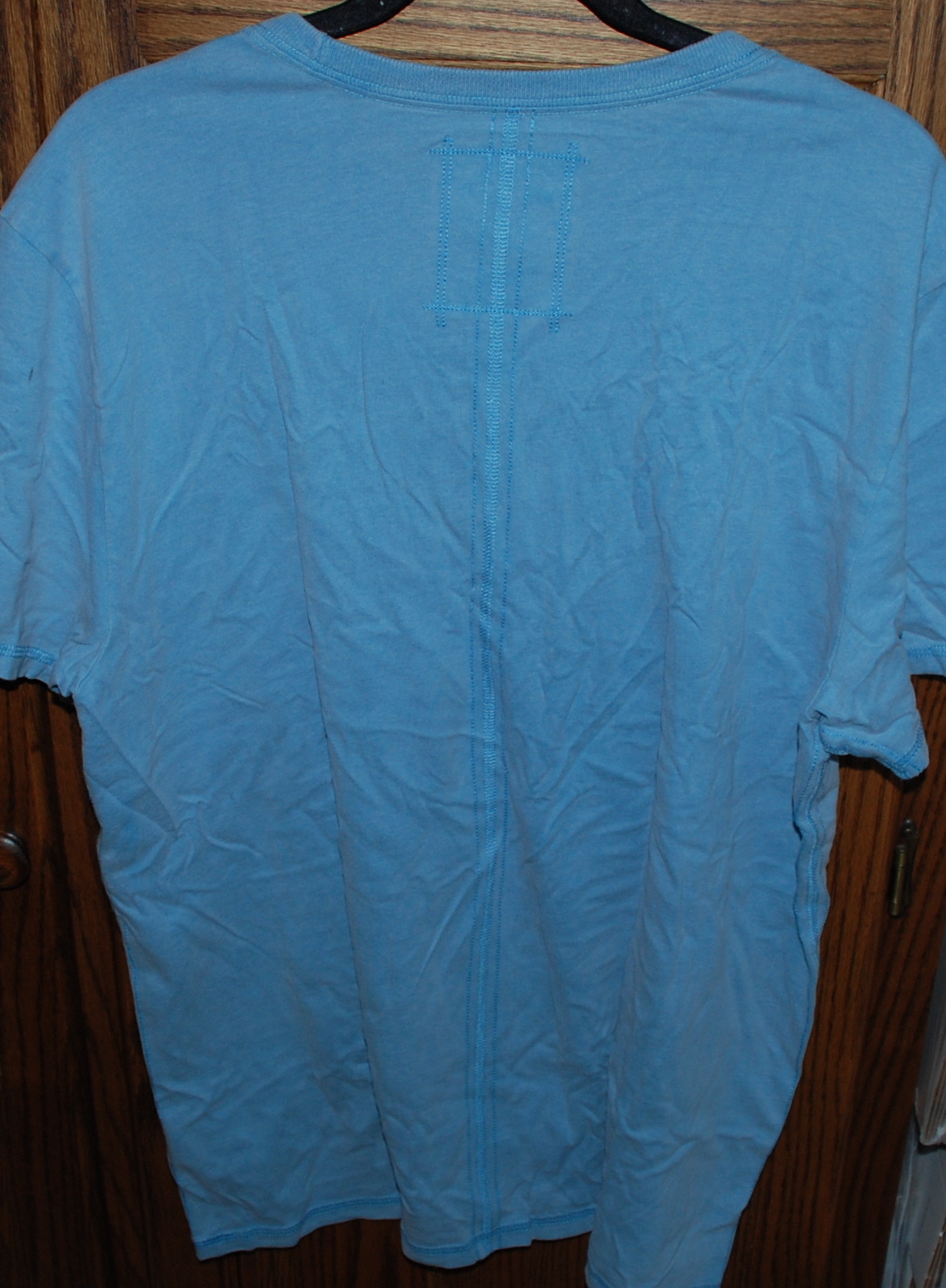 Medium NWT $40 Men's Life is Good Blue Topnotch SS Semi-fitted Tee LIG Stamp M gallery
