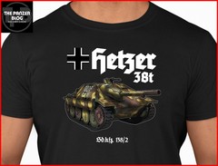 Hetzer Panzer 38t T-Shirt WWII German Tank Version 1