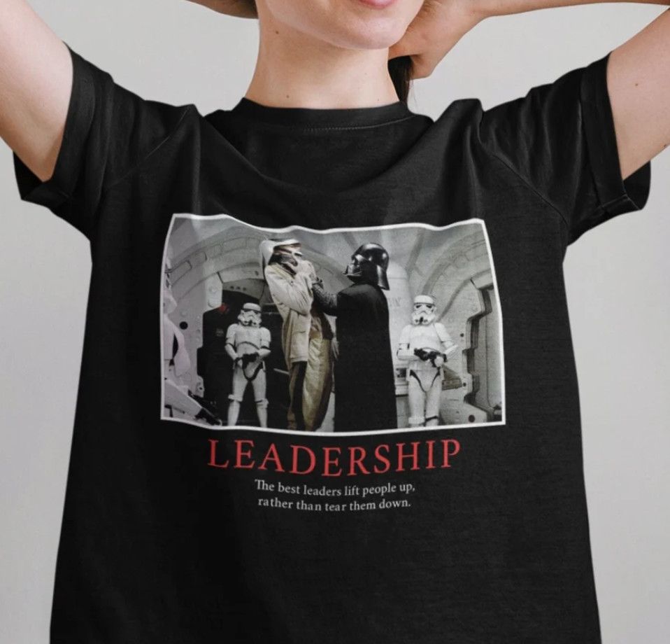 Vintage Leadership Star Wars Darth Vader Best Leaders Motivational Quotes Tshirt gallery