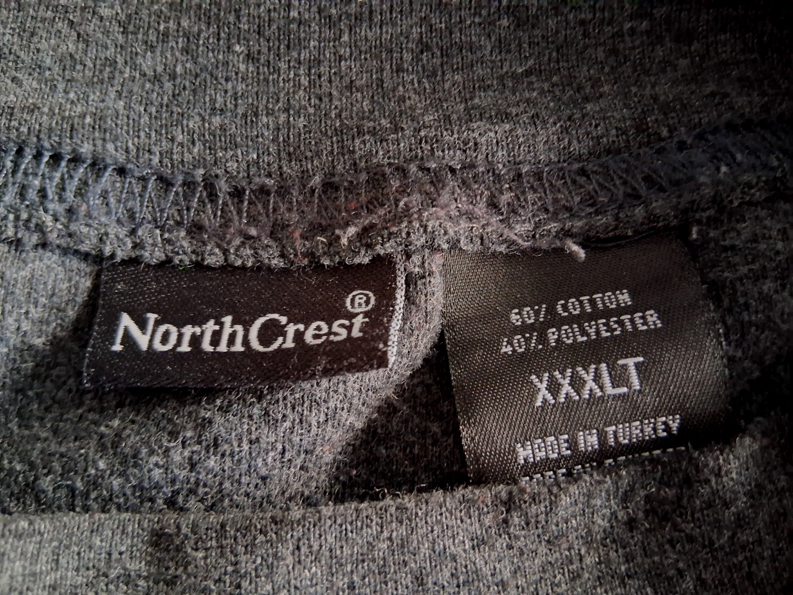 Men's 3XLT Charcoal gray mock T neck by Northcrest. Very good condition gallery