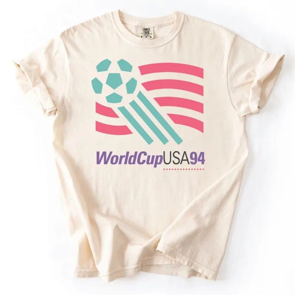 Vintage 1994 USA World Cup T Shirt | Bold 90's Colors | Retro Soccer Graphic gallery