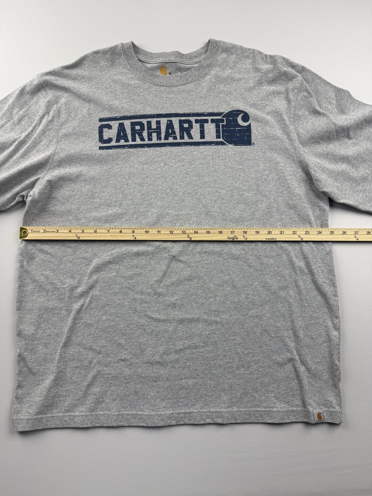 Carhartt Shirt Mens XL Gray Long Sleeve Logo Tee Original Fit Tagless Workwear gallery