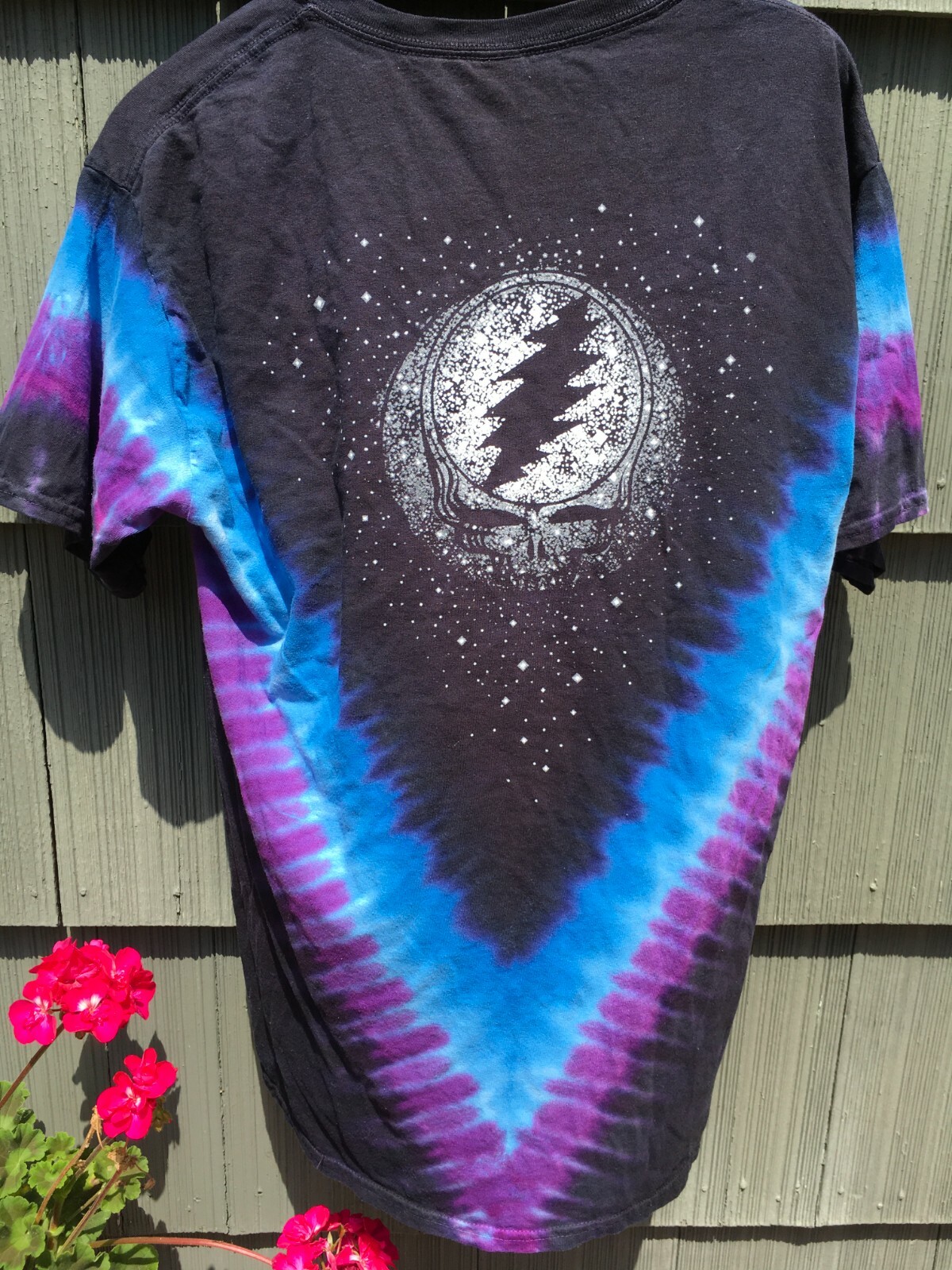 Grateful Dead Spotlight Star Shine Skull T-Shirt M-2XL Tie Dye Night Sky 2 Sided gallery
