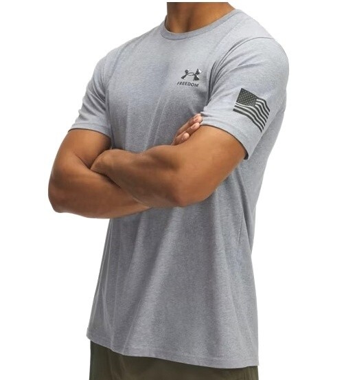 Under Armour 1389920 UA Men's Freedom Snake Knife Cotton Steel Gray T-Shirt gallery