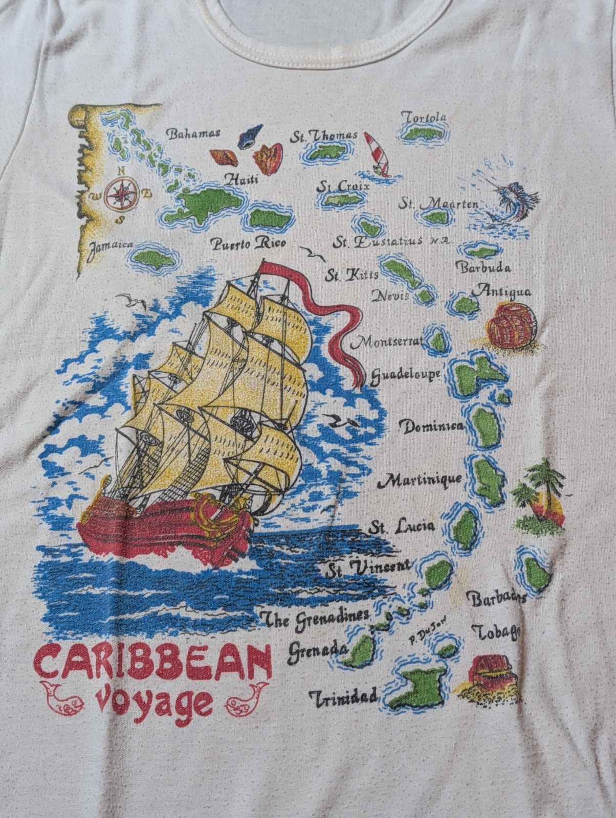 Vintage Caribbean Voyage T Shirt See Measurements gallery