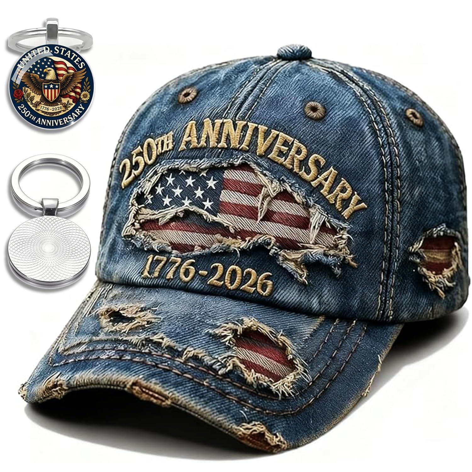 USA 250th Anniversary Hat 1776-2026 - USA Patriotic Baseball Cap, Adjustable ... gallery