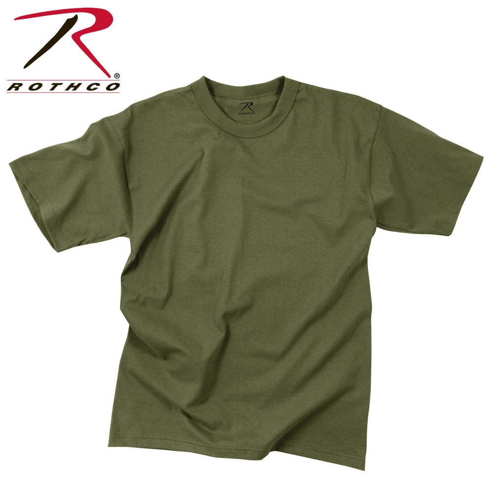 ARMY SOLID OD GREEN OLIVE DRAB PLAIN MENS ROTHCO T-SHIRT S M L XL 2X 3X 4X