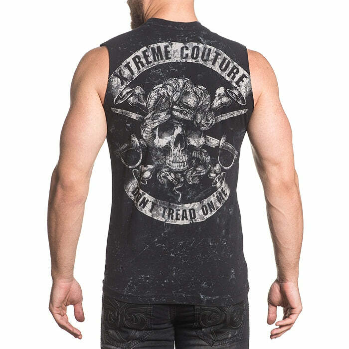 Xtreme Couture Men's T-shirt DON'T TREAD MUSCLE TEE Sleeveless Black gallery