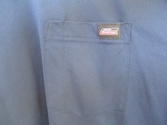 Dickies Genuine Men Blue Logo Pocket Tee – 3XL Short Sleeve 100% Polyester