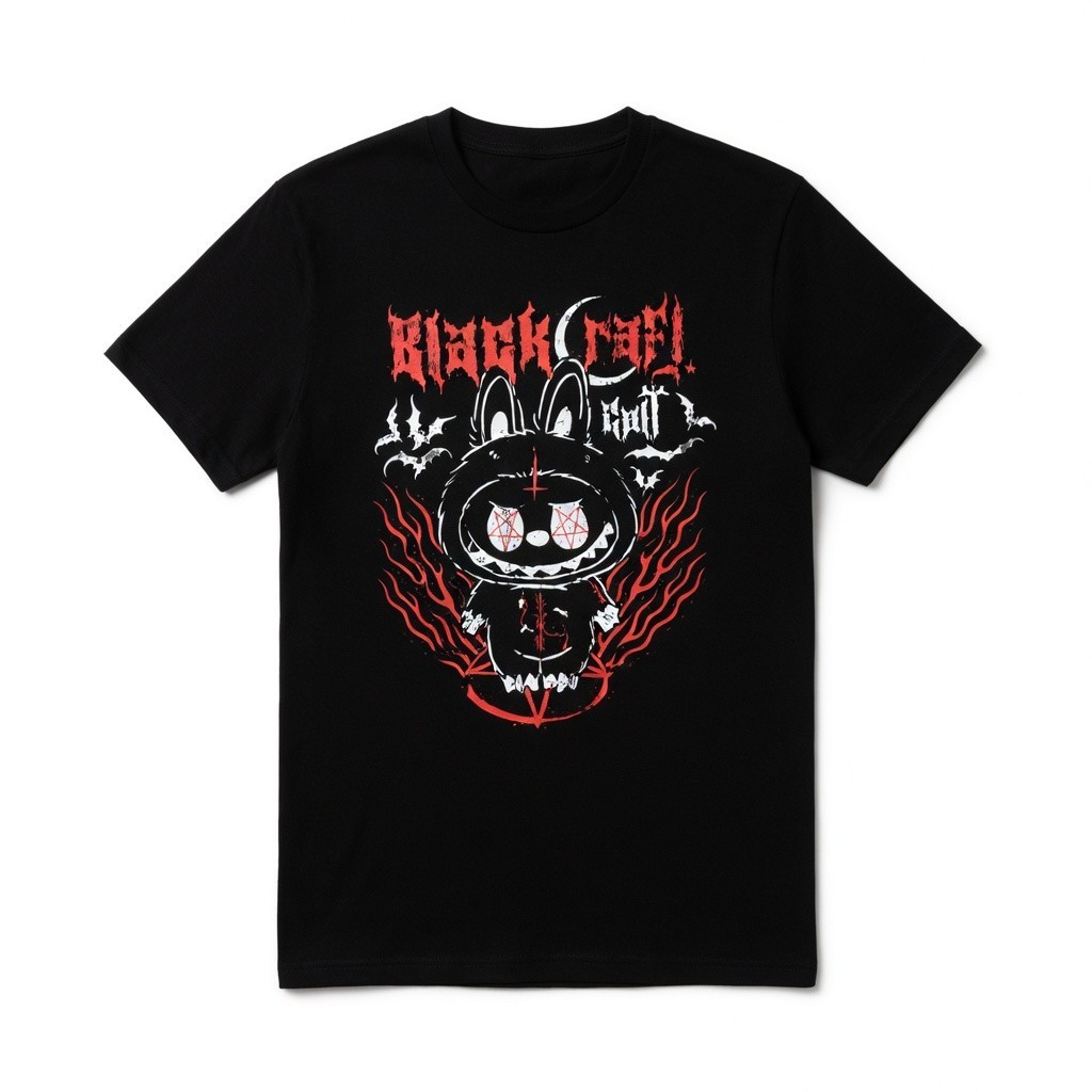 Black Craft Cult Evil Rabbit Gothic Occult Grunge Aesthetic Mens Graphic Shirt gallery