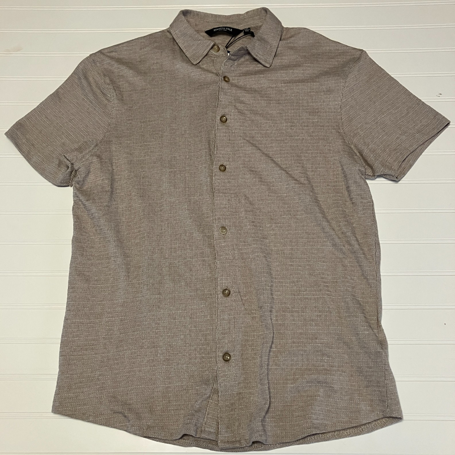 Kenneth Cole Mens S Techni-Cole Knit Shirt New With Tags 100% Cotton Textured gallery