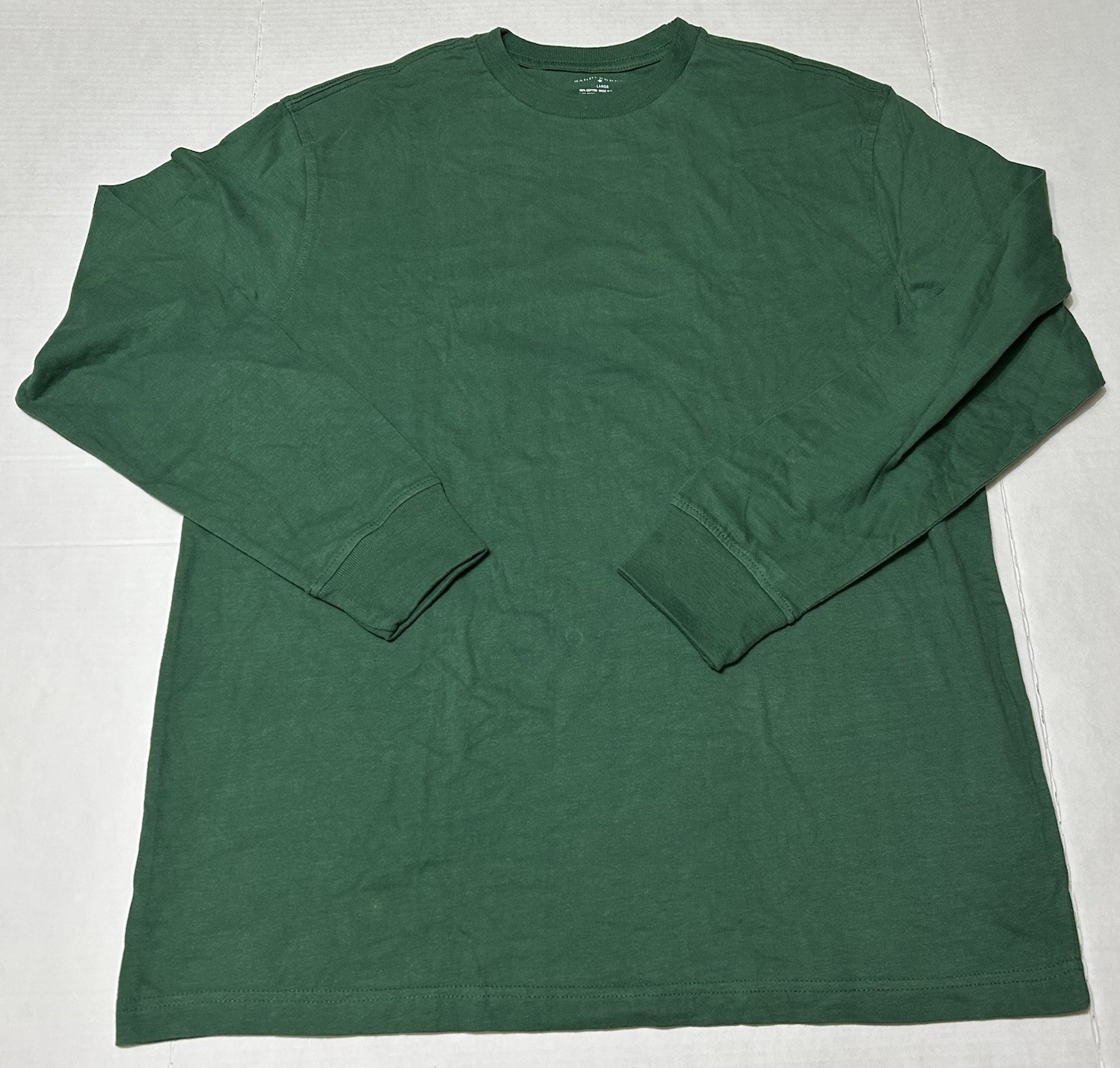 SADDLEBRED Long Sleeve T-Shirt Large Green NWT Solid Blank Plain Casual Dress gallery