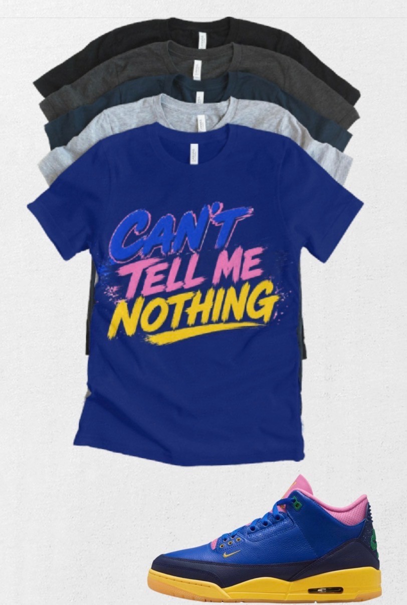 Shirt to match Jordan 3 OG Retro x Jordan 3 SP “Brazil” Can't Tell Matching Tee gallery