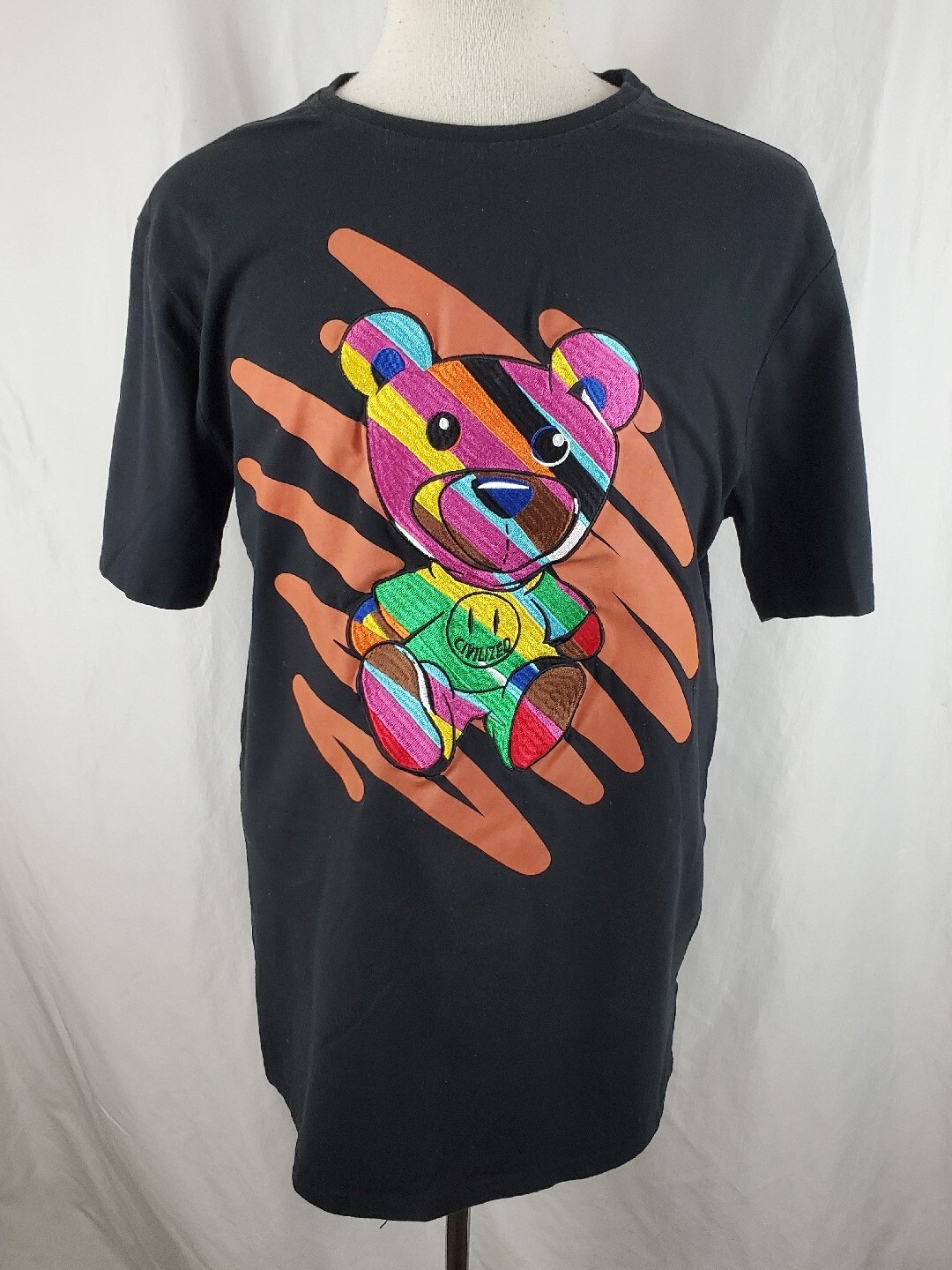 Civilized Clothing Embroidered Bear Logo Mens T-Shirt XL Cotton Blend Crewneck gallery