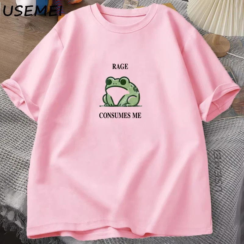 Funny Frog Graphic T-Shirt Rage Consumes Me Meme Unisex Tee