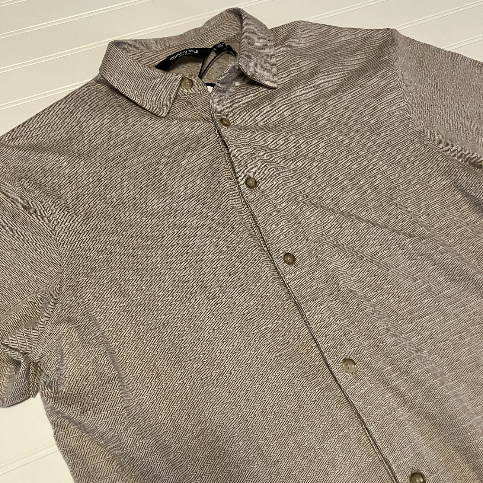 Kenneth Cole Mens S Techni-Cole Knit Shirt New With Tags 100% Cotton Textured gallery