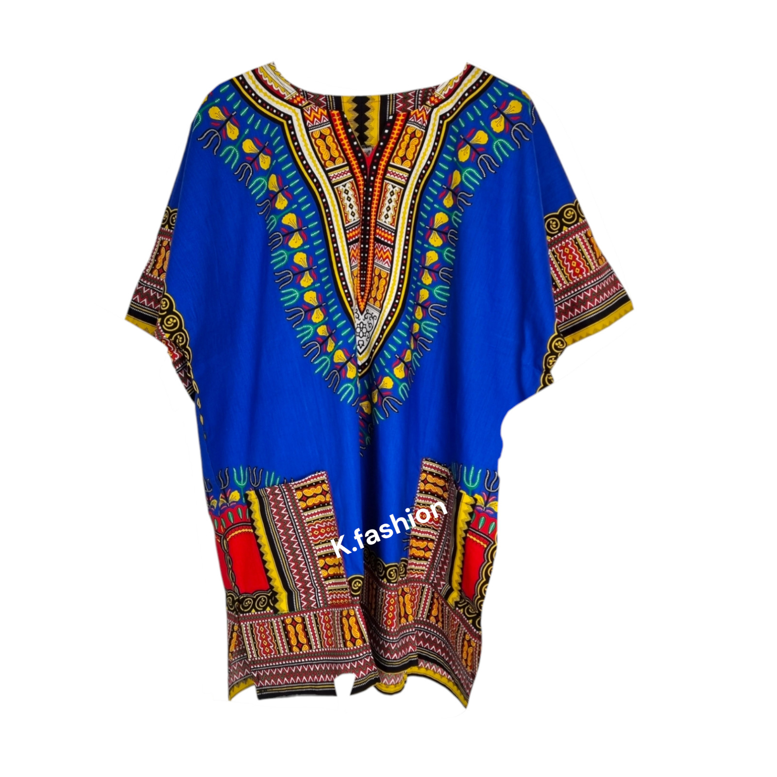100% COTTON Unisex Dashiki Africa Tribal Print Festival Kaftans Shirt Blouse Top gallery