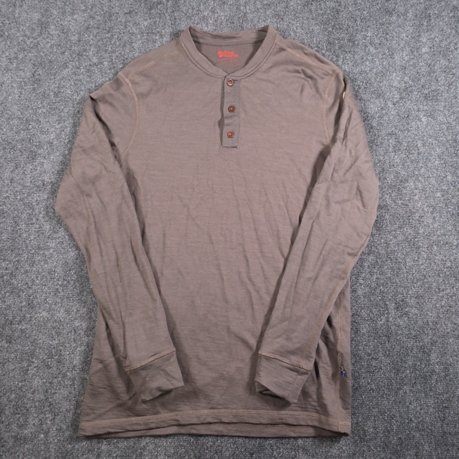 Fjallraven Lappland Merino Henley Mens Medium Brown Long Sleeve Wool Base Layer gallery