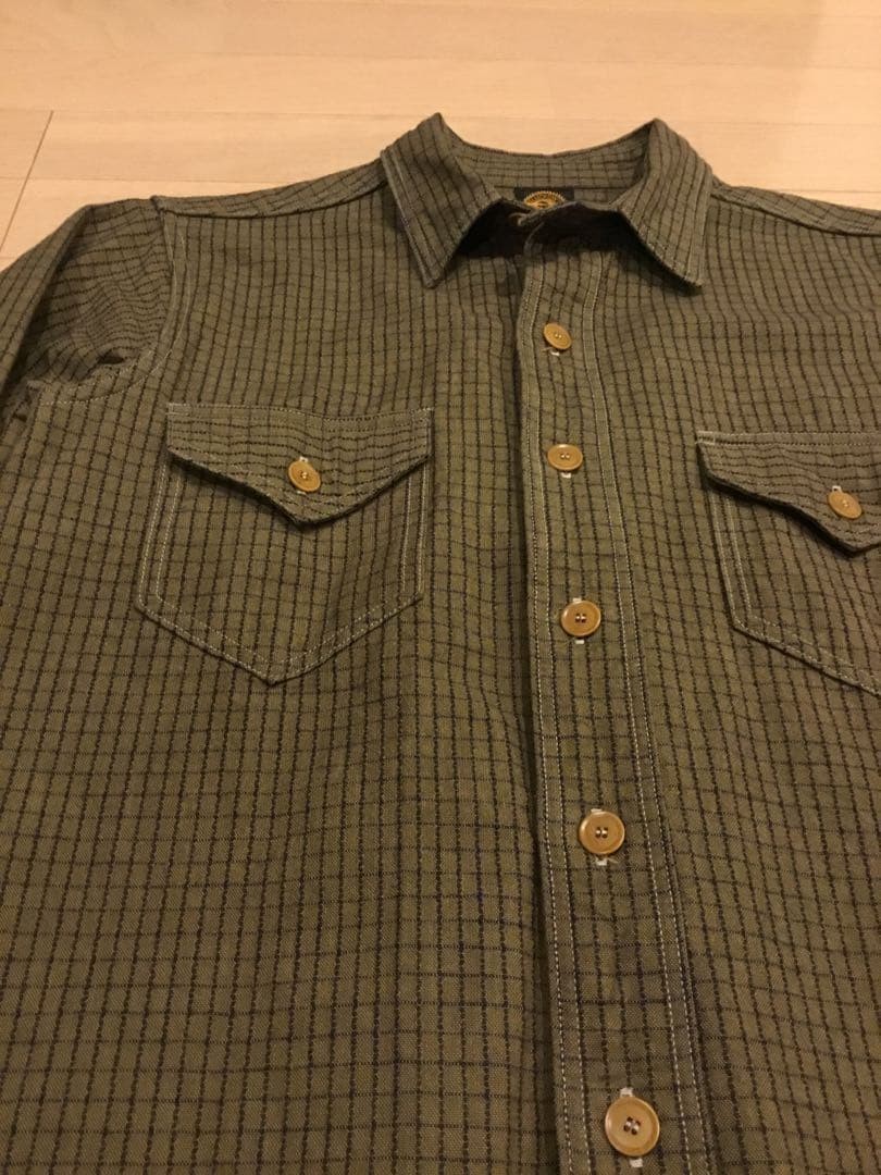 JOHN GLUCKOW WAREHOUSE The Madison Shirt JG17 Size 36 One Wash Dobby Check Men gallery