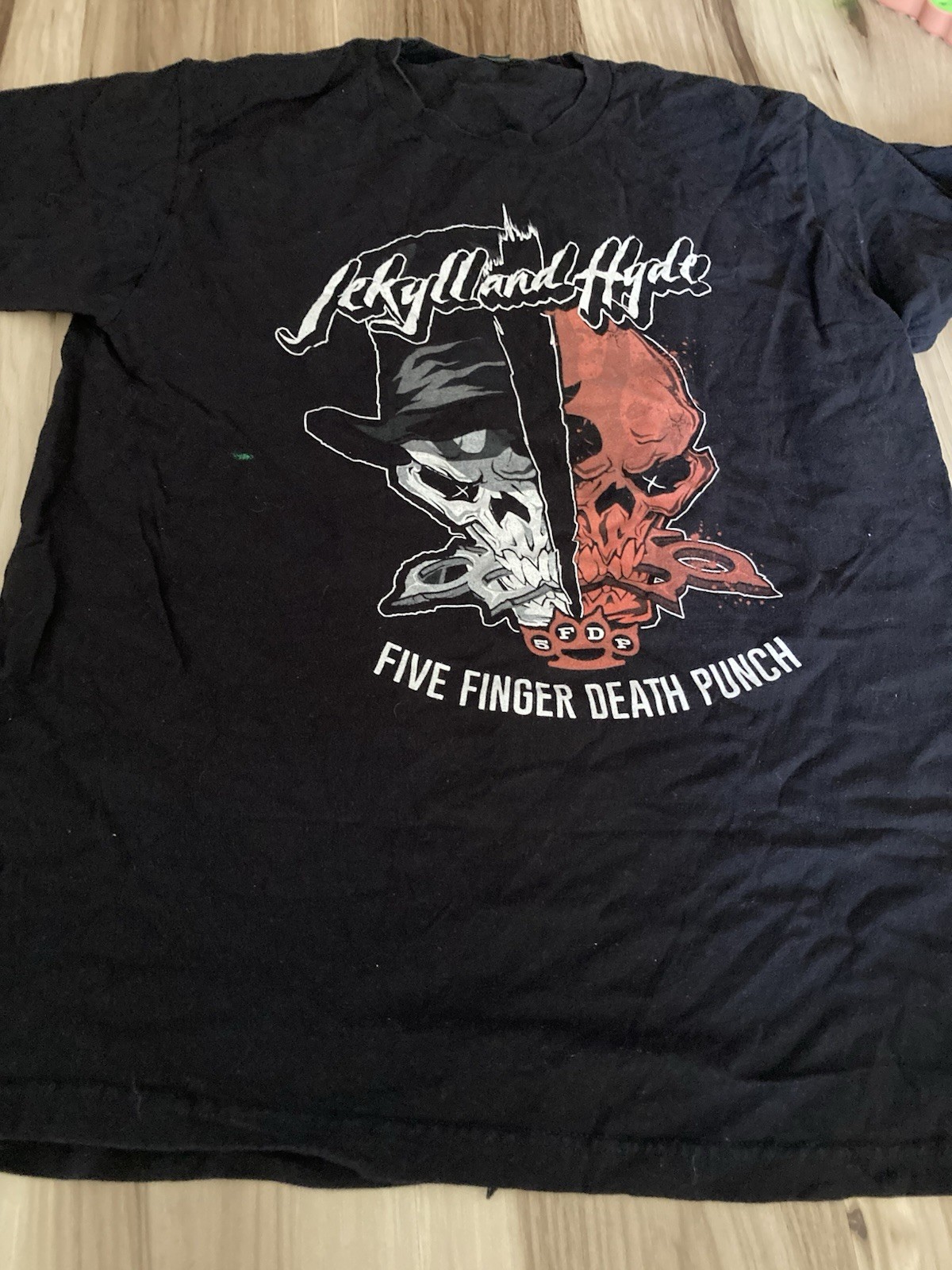 Five Finger Death Punch Jekyll and Hyde T-Shirt Black Men L Tultex