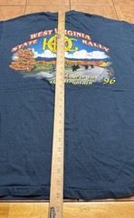 1996 Harley Davidson Single Stitch T-Shirt Sz L West Virginia State Rally Biker