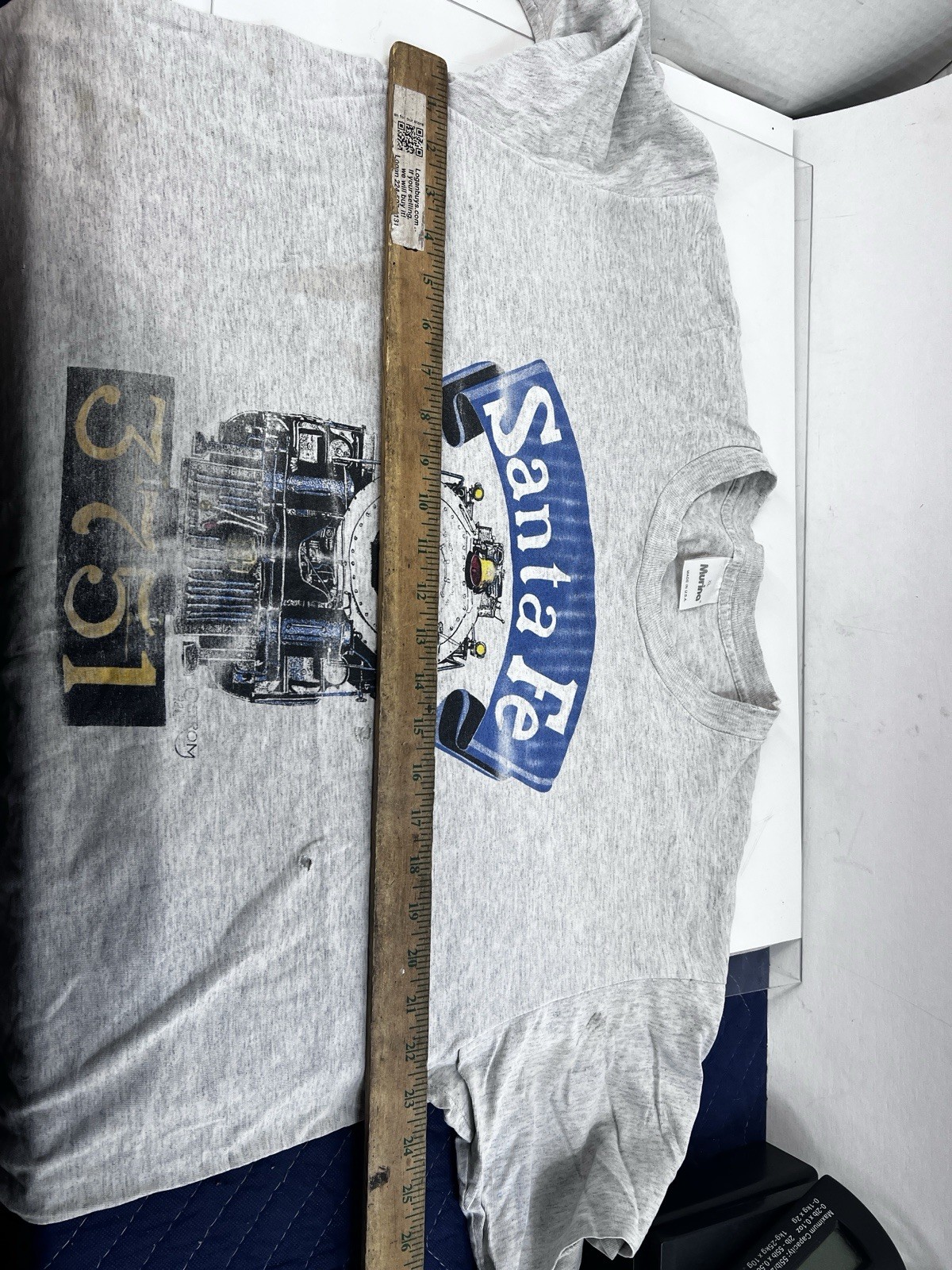 Vintage 90s Santa Fe 3751 Steam Locomotive T-Shirt XL Murina Train Single Stch gallery