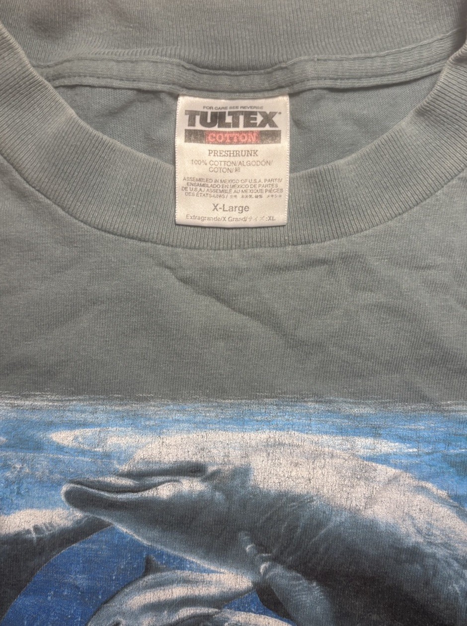 Vintage 90s SeaWorld Dolphin Big Animal Nature Graphic Print T Shirt Men’s XL gallery