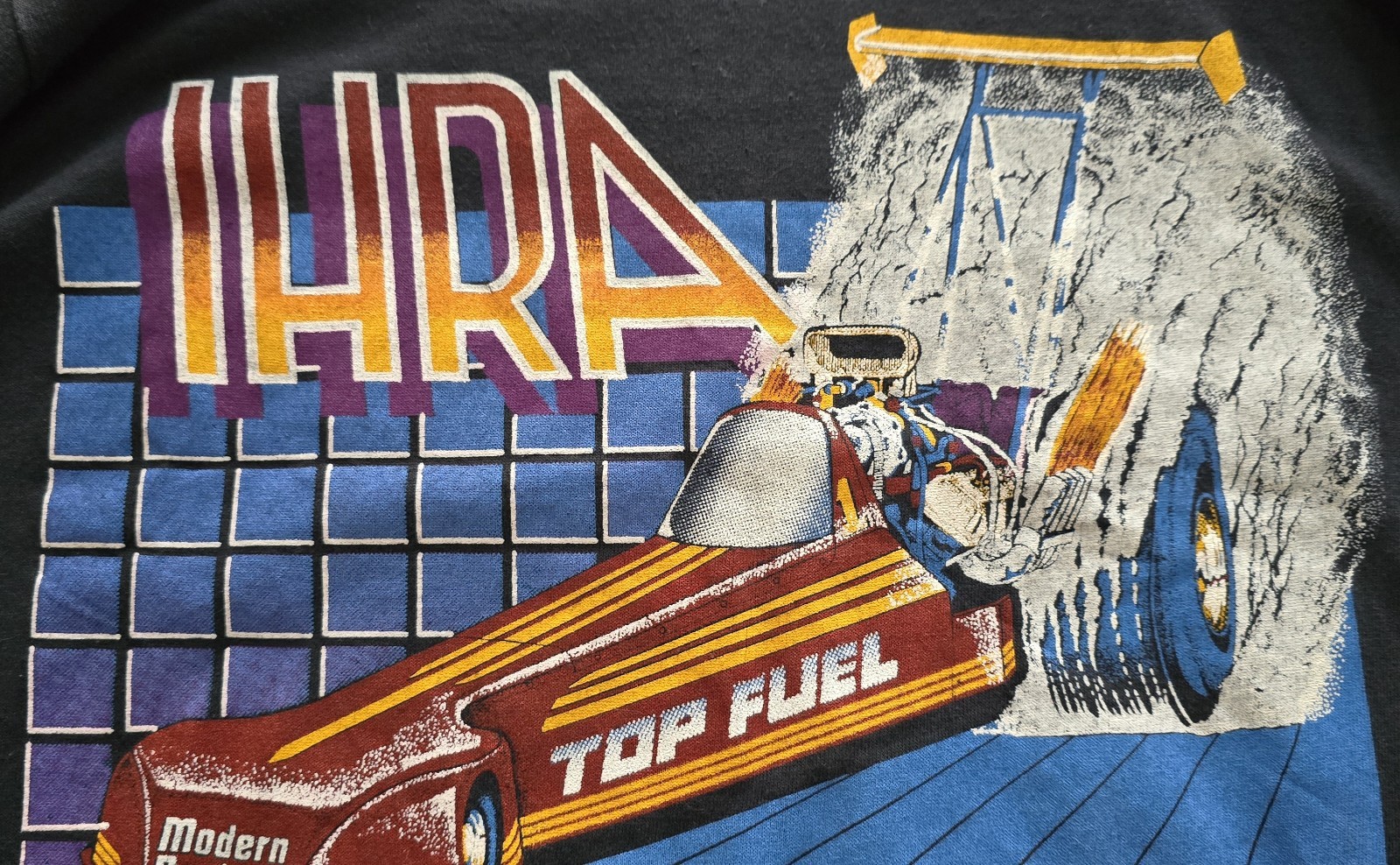 Vtg 1987 IHRA Hot Rod Championship Drag Racing Medium M Long Sleeve T-Shirt USA gallery