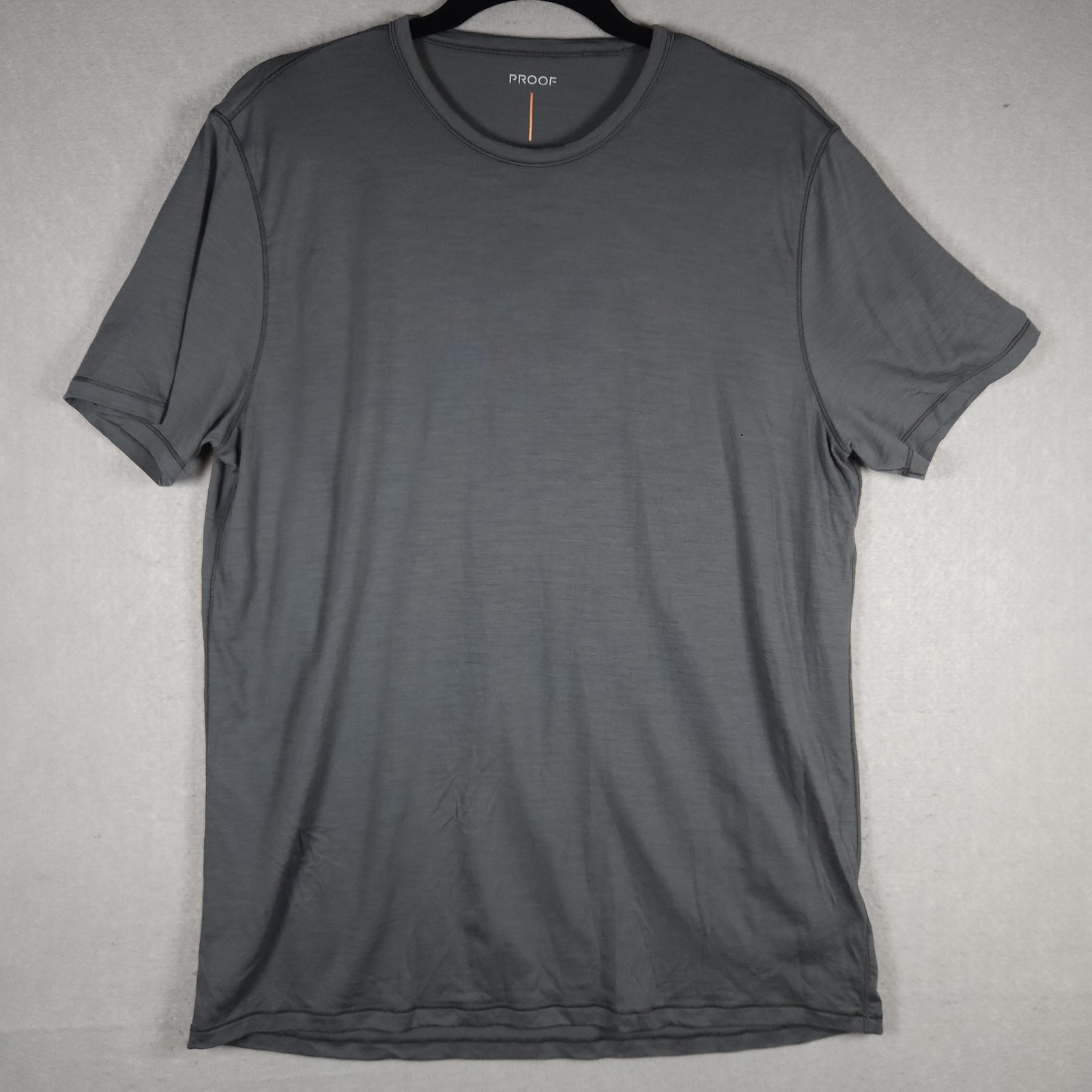 Proof Shirt Mens Large Gray Merino Wool Blend Crewneck Performance Tee T-Shirt