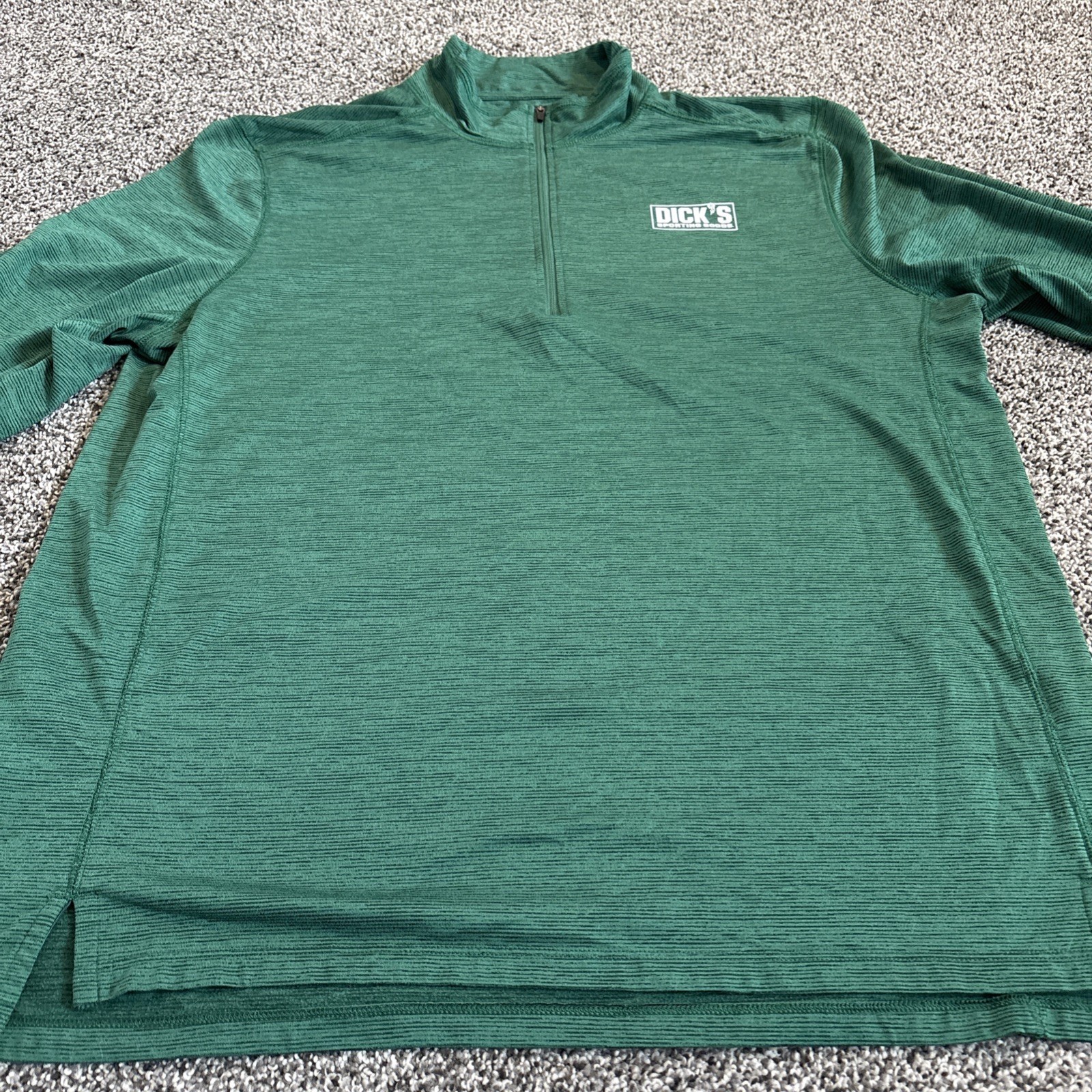 DSG Men's Quarter 1/4 Zip Pullover Long Sleeve Shirt Size Large Green Stretch gallery