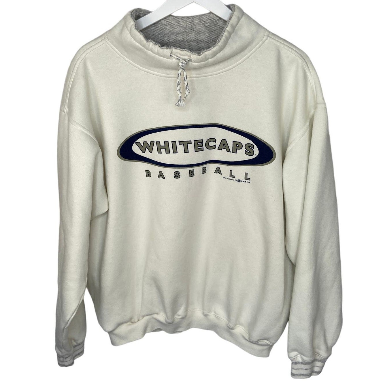 Vintage Whitecaps Baseball Mock Neck Sweatshirt - Adult Size M gallery