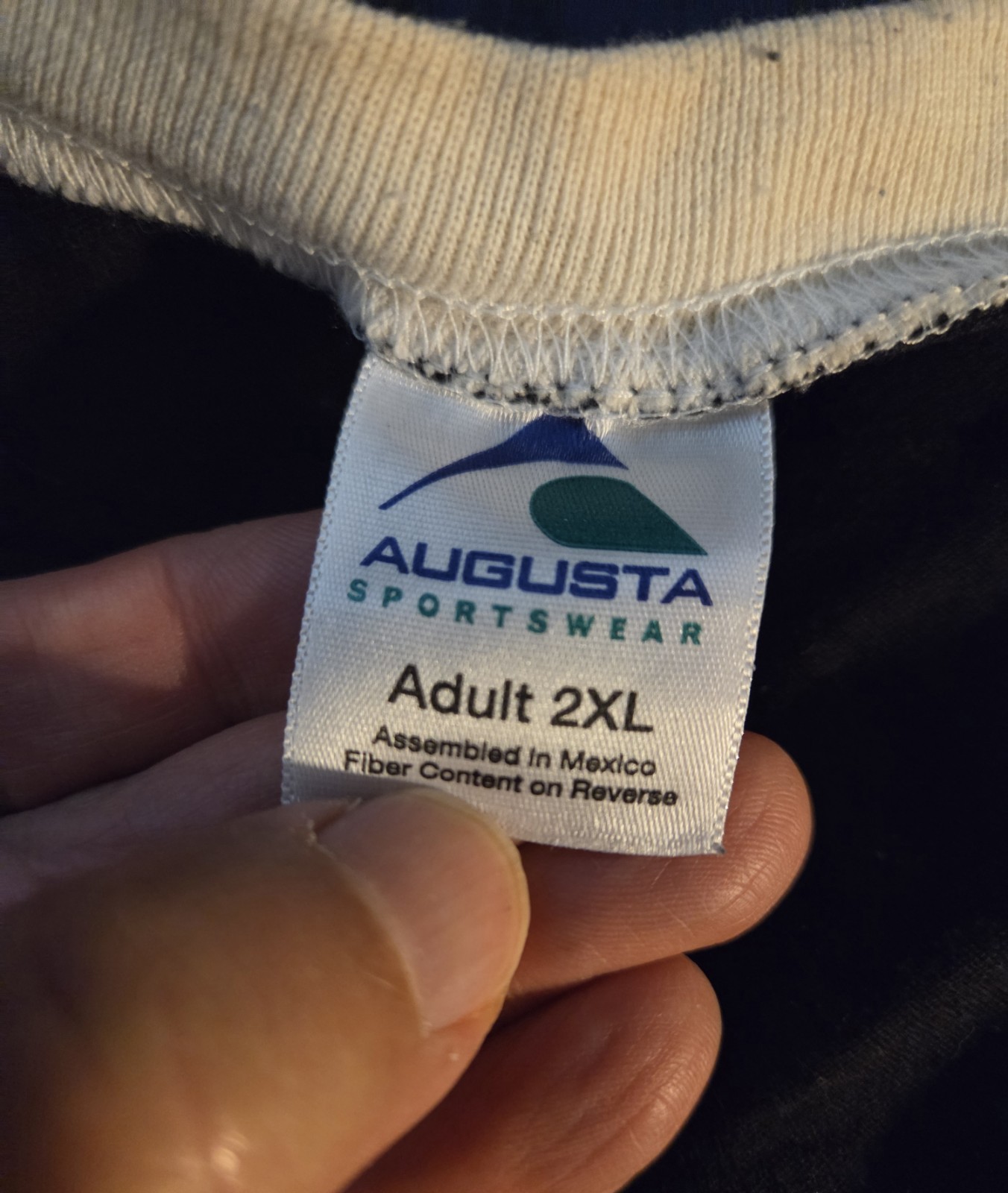 Augusta Sportswear 2XL Black/White Ringer V-Neck Graphic T-Shirt GOATS 666 gallery