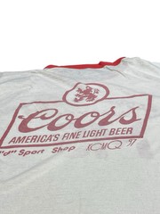 Vintage Second Annual Run For MS Coors Beer T Shirt Men’s Ringer Size 20”x22.5”