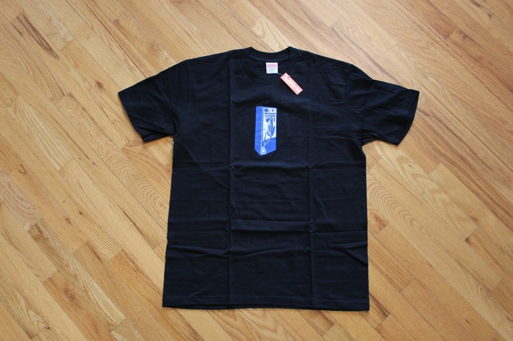Supreme Payphone Tee Black FW18 Size Medium DS New with Tags Unworn 2018 Tee