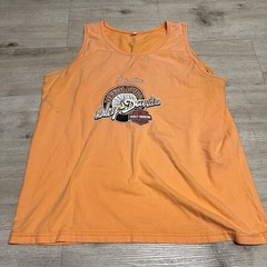 Harley Davidson Motorcycles Bayahibe Dominican Republic XL Men Tank Top Orange