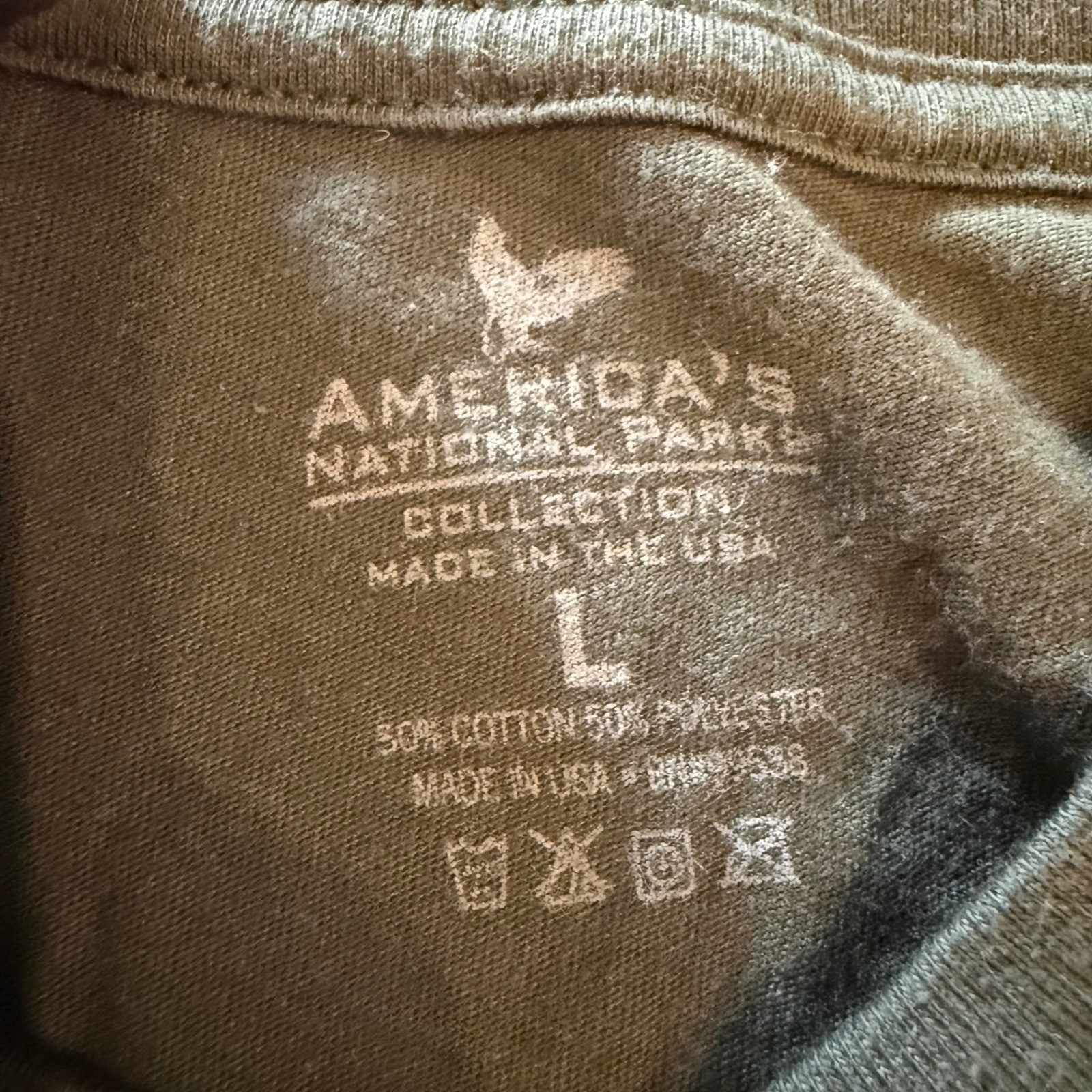 Americas National Parks Blue Ridge Parkway Long Sleeve T-Shirt Green Mens L USA gallery
