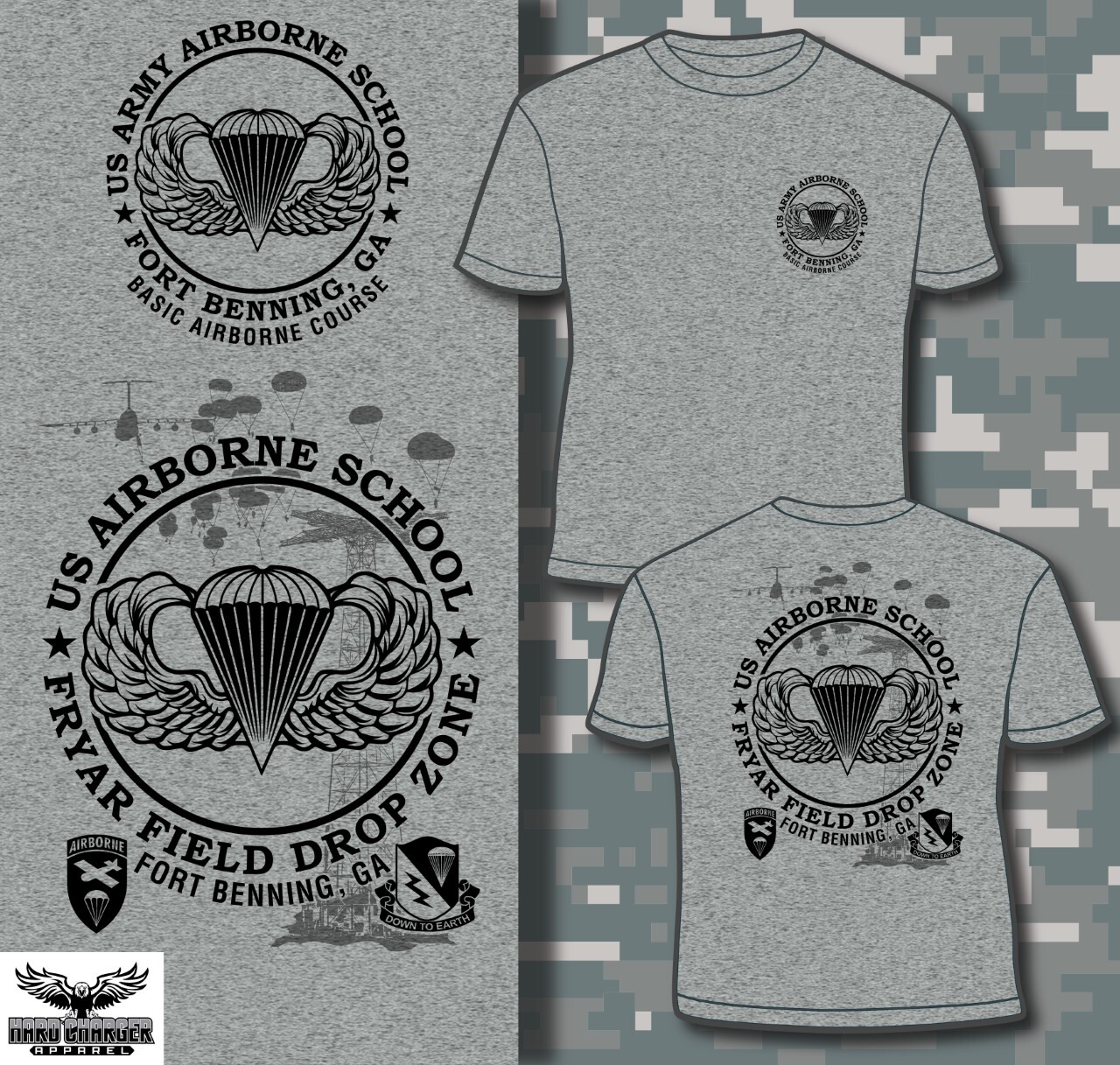 Fort Benning, GA US Airborne School Fryar Field Drop Zone Outstanding T shirt gallery