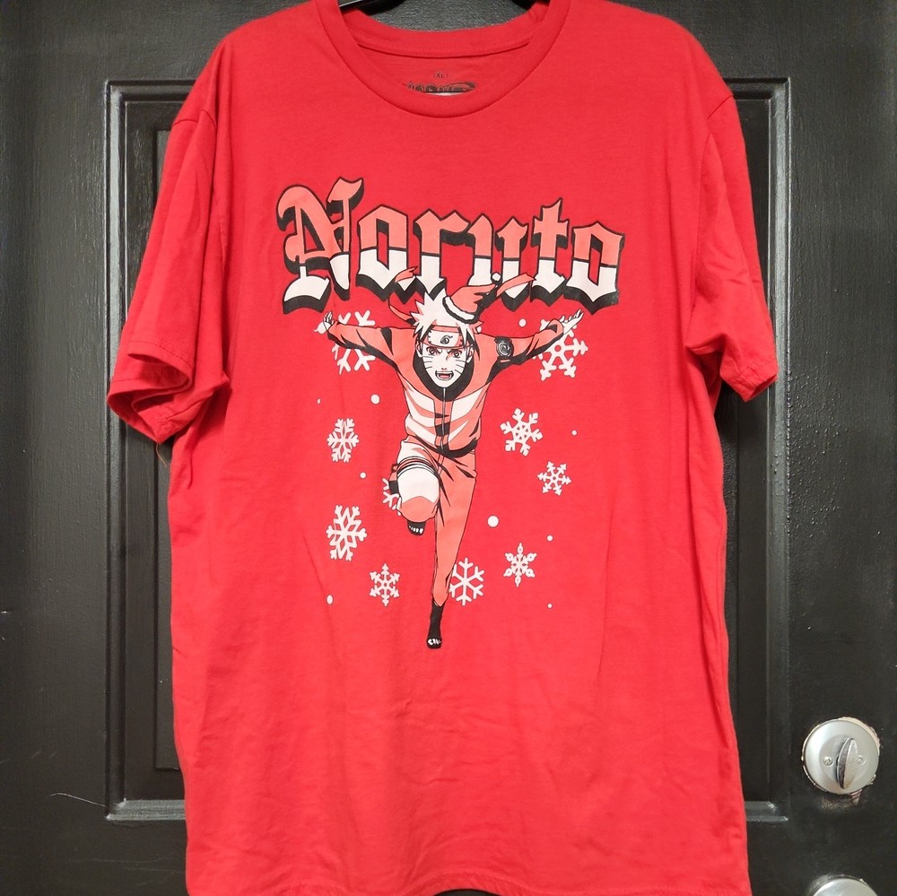 Ripple Junction XL Naruto Shippuden Anime T-Shirt Red Xmas Holiday Tee