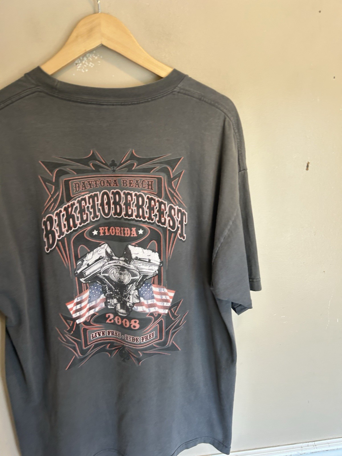 Biketoberfest Mens Motorcycle Graphic Tee Grey XXL Clothing gallery