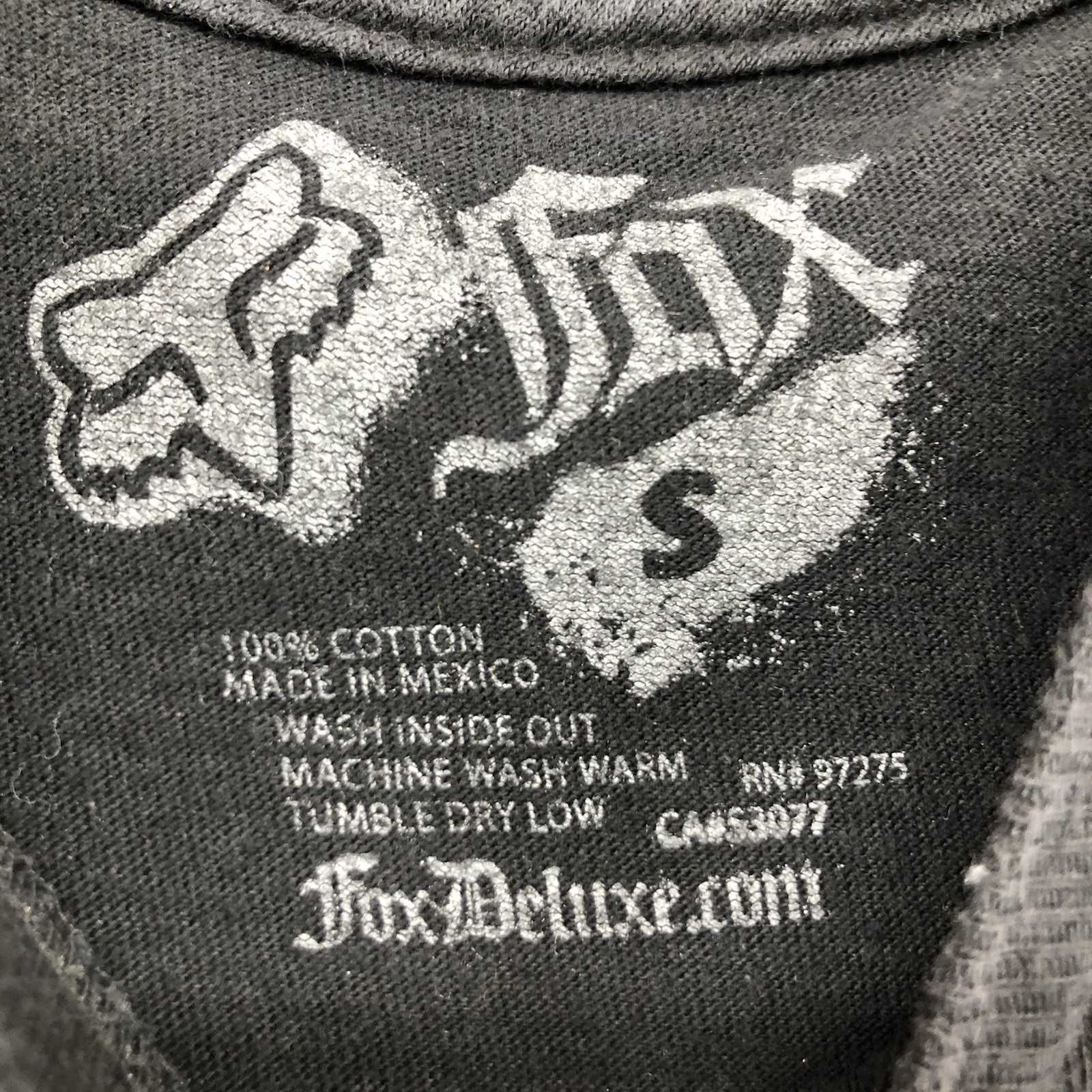 Modern Fox Racing Classic Font Logo Shirt size S Small gallery