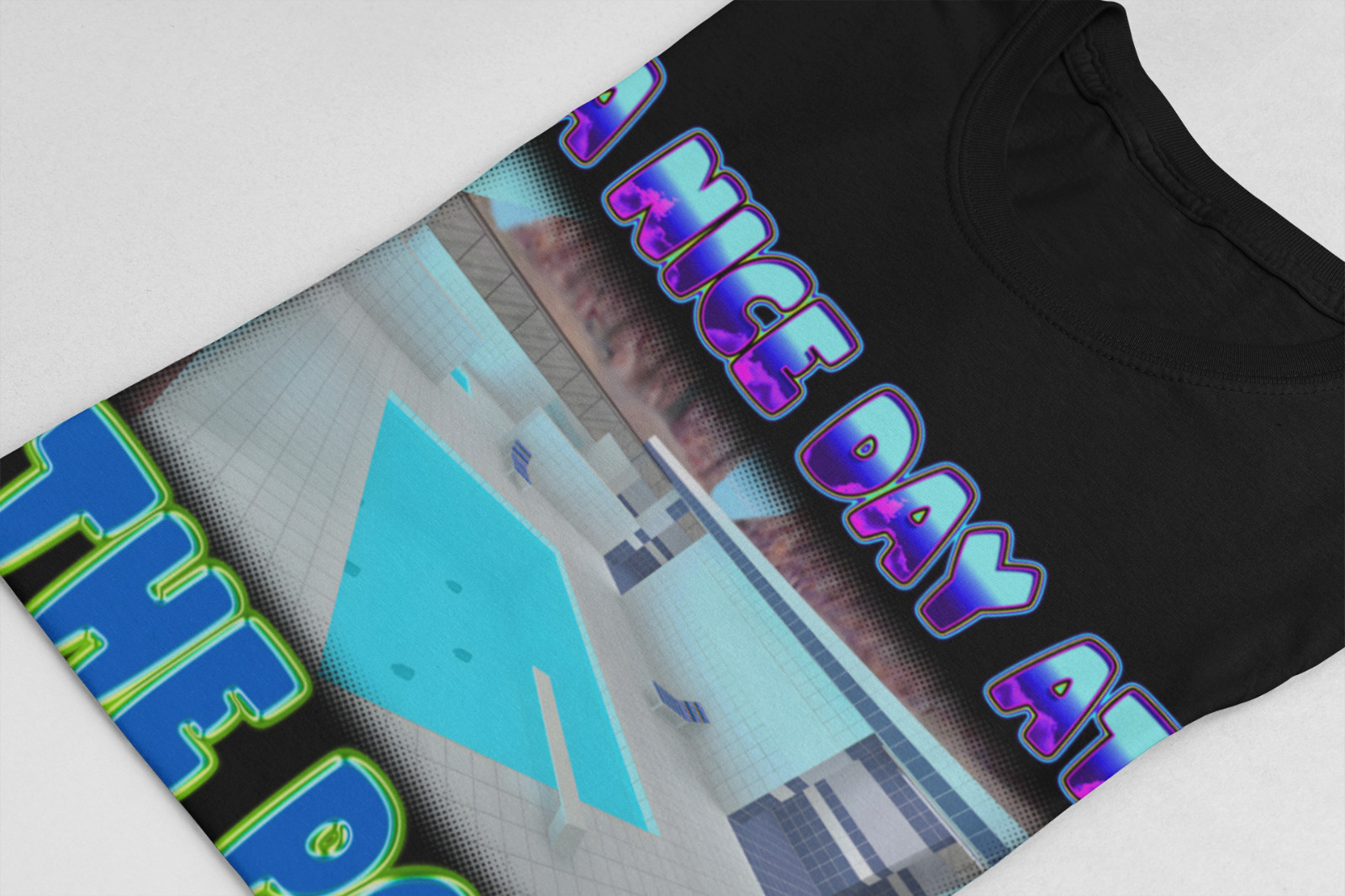 Vintage Counter-Strike Bootleg T-Shirt - A Nice Day at the Pool - fy_pool_day gallery
