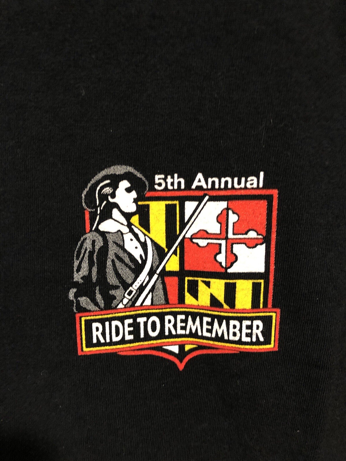 5th Annual Ride to Remember Flag Ride 2005 HD Baltimore Biker T-Shirt Black Sz M gallery