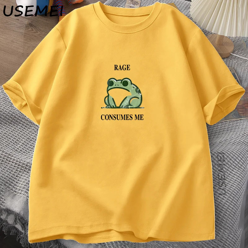 Funny Frog Graphic T-Shirt Rage Consumes Me Meme Unisex Tee gallery