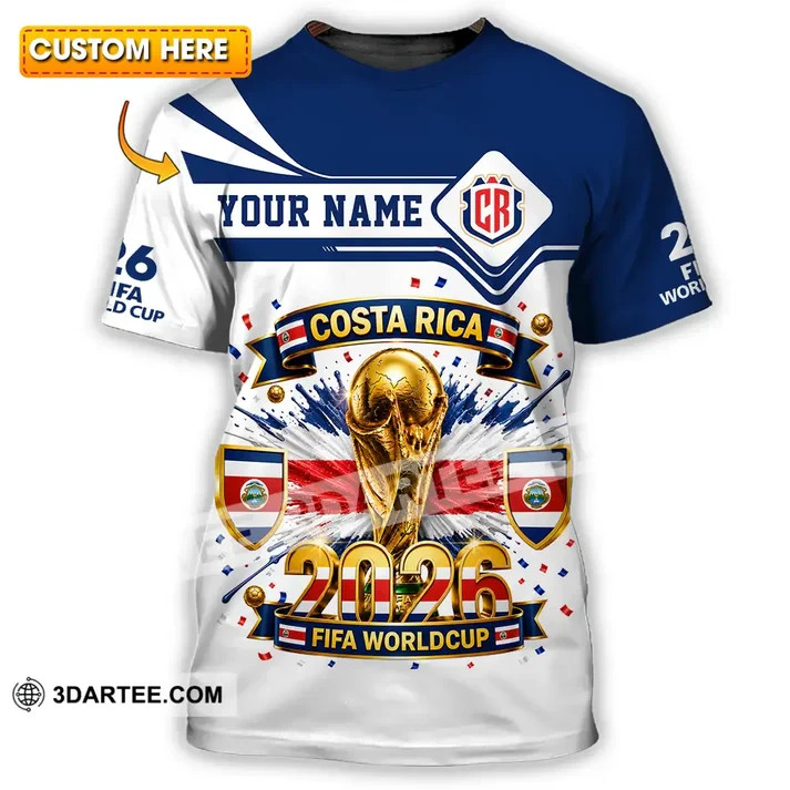 Unisex 3D Shirt – Custom Costa Rica World Cup 2026 Shirt VK13794