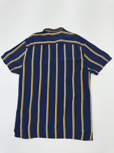 FSbN Mens Shirt Blue Striped Slim Fit Button Up Size L Slim Fit