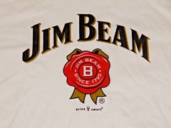 Jim Beam Bourbon Whiskey White T-Shirt NWOT New