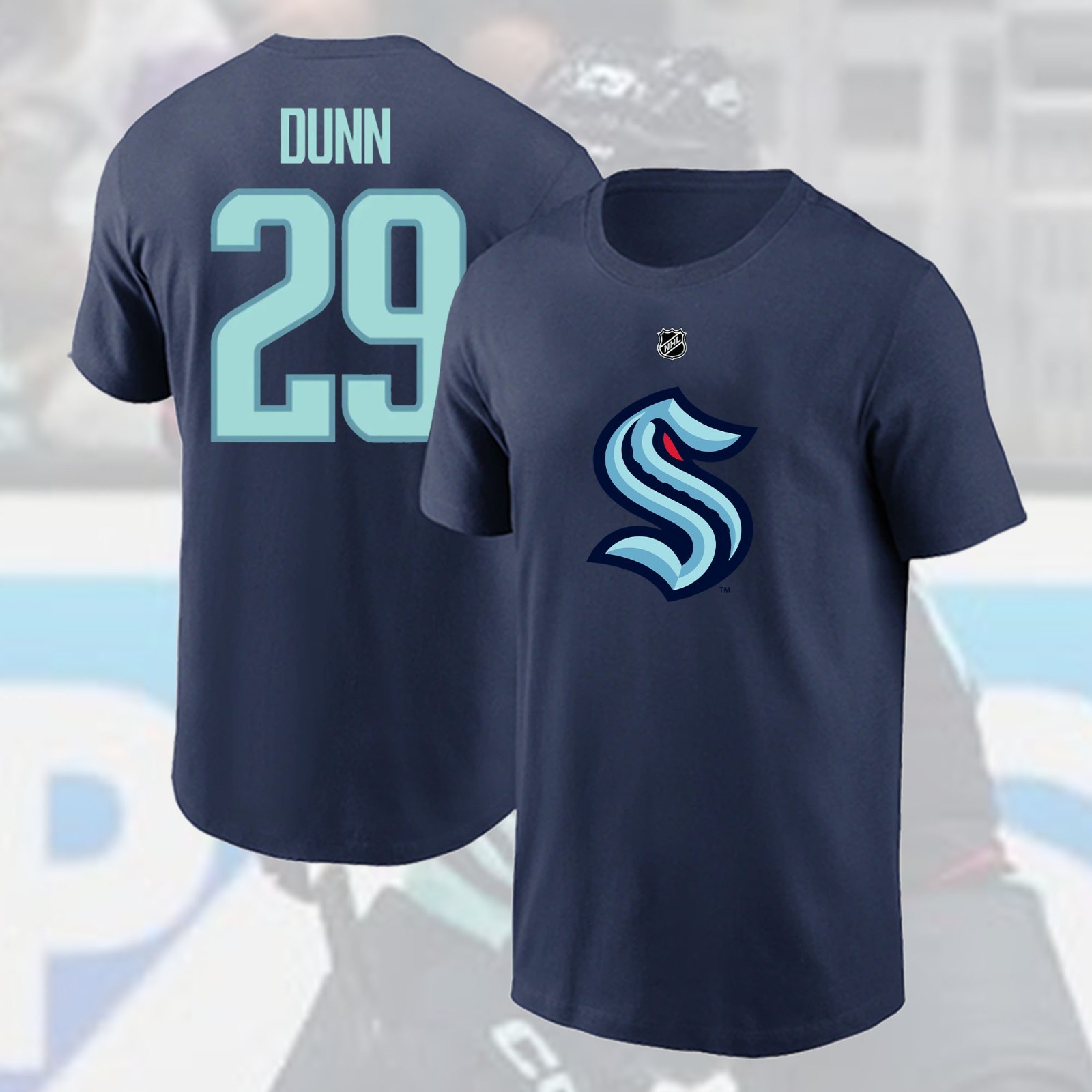 SALE HOT! Vince Dunn #29 Seattle Kraken 2025 Player Name & Number Fan Gifts gallery