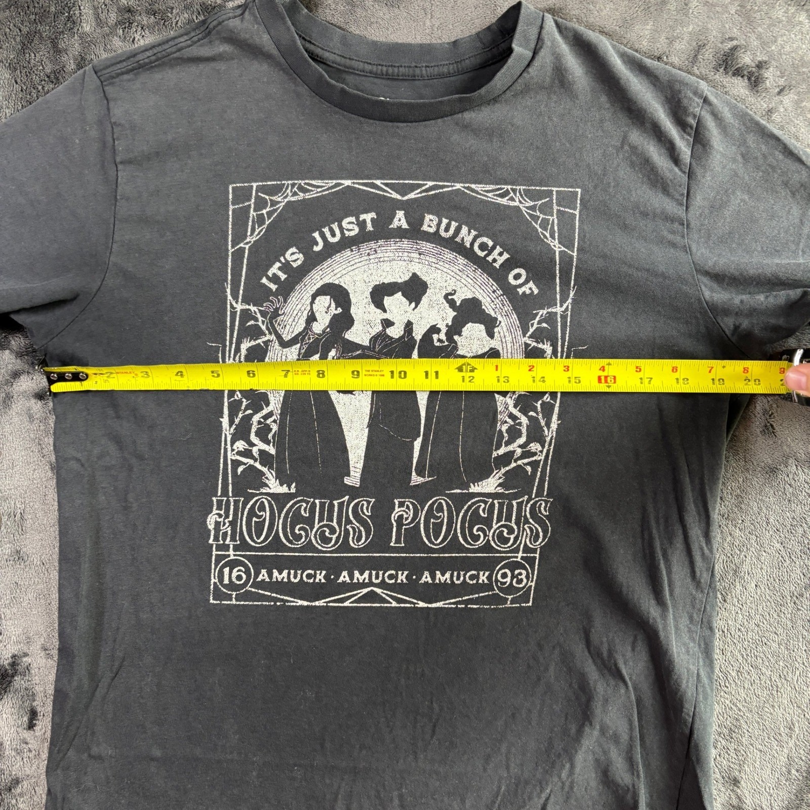Disney Hocus Pocus Sanderson Sisters Graphic T-Shirt Charcoal Gray Unisex Medium gallery