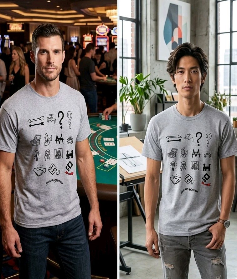 Gildan DryBlend t-shirt featuring Monopoly game graphics 3XL 0-0154
